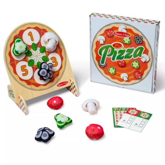 Melissa & Doug Other - Melissa & Doug Wooden Double-Sided Pizza Topping Toss Game